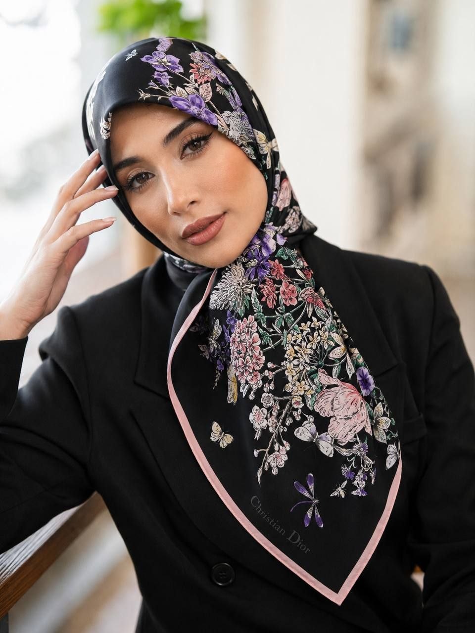 روسری ابریشم توییل کریستین دیور