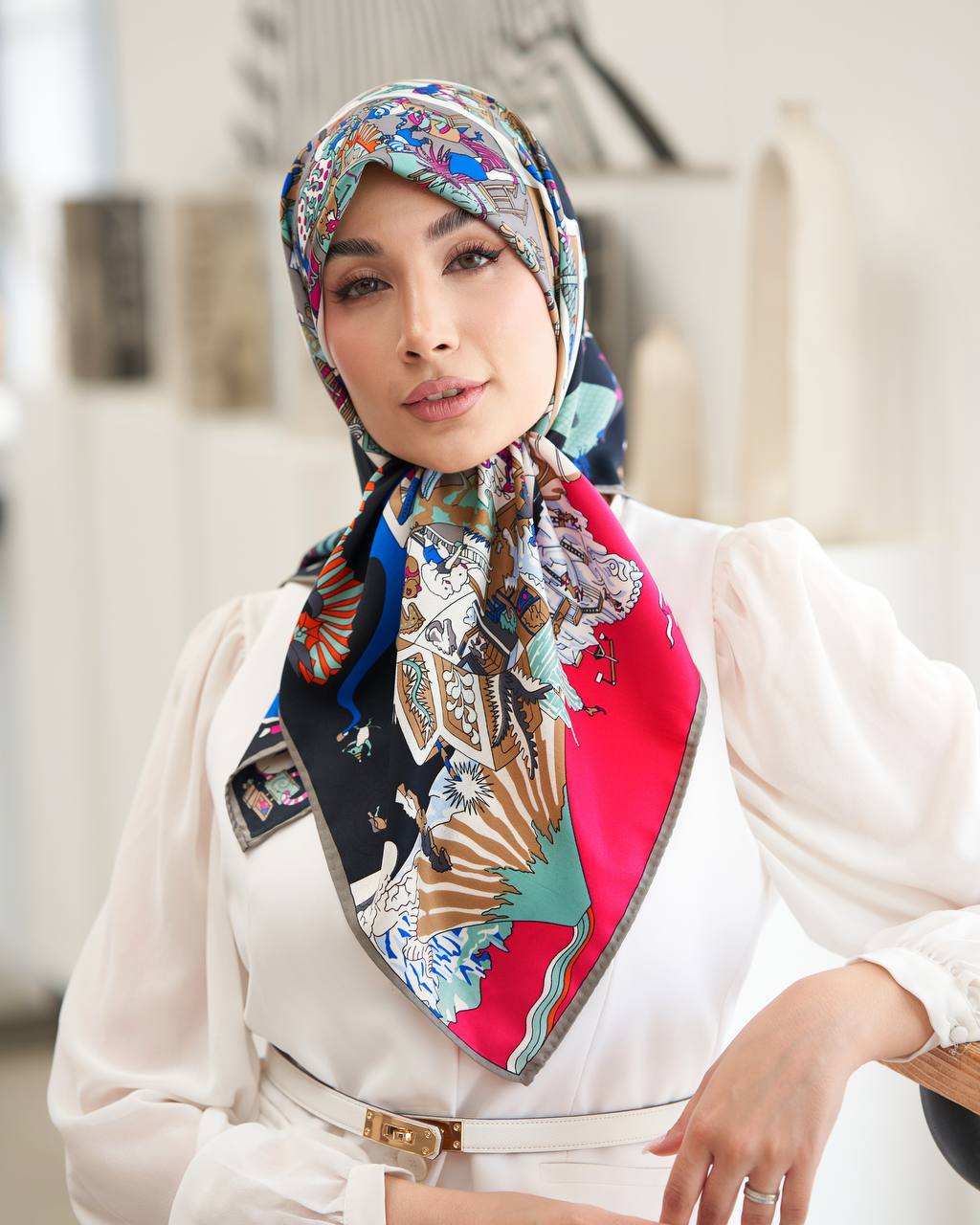 روسری ابریشم توییل اعلا